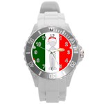 Christmas Italian Round Plastic Sport Watch (L)