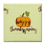 Happy Thanksgiving Pumpkin Tile Coaster