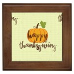 Happy Thanksgiving Pumpkin Framed Tile