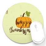 Happy Thanksgiving Pumpkin Round Mousepad