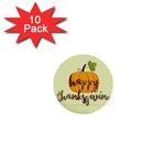 Happy Thanksgiving Pumpkin 1  Mini Button (10 pack) 