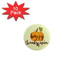 Happy Thanksgiving Pumpkin 1  Mini Magnet (10 pack) 