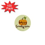 Happy Thanksgiving Pumpkin 1  Mini Button (100 pack) 