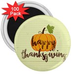 Happy Thanksgiving Pumpkin 3  Magnet (100 pack)