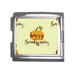 Happy Thanksgiving Pumpkin Mega Link Italian Charm (18mm)