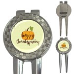 Happy Thanksgiving Pumpkin 3-in-1 Golf Divot