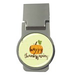 Happy Thanksgiving Pumpkin Money Clip (Round)