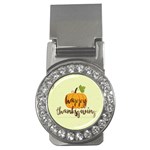 Happy Thanksgiving Pumpkin Money Clip (CZ)