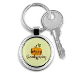 Happy Thanksgiving Pumpkin Key Chain (Round)