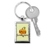 Happy Thanksgiving Pumpkin Key Chain (Rectangle)