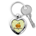 Happy Thanksgiving Pumpkin Key Chain (Heart)