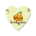 Happy Thanksgiving Pumpkin Magnet (Heart)