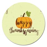 Happy Thanksgiving Pumpkin Magnet 5  (Round)