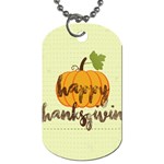 Happy Thanksgiving Pumpkin Dog Tag (One Side)