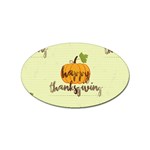 Happy Thanksgiving Pumpkin Sticker Oval (10 pack)