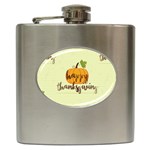 Happy Thanksgiving Pumpkin Hip Flask (6 oz)