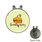 Happy Thanksgiving Pumpkin Golf Ball Marker Hat Clip