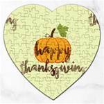 Happy Thanksgiving Pumpkin Jigsaw Puzzle (Heart)