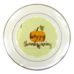 Happy Thanksgiving Pumpkin Porcelain Plate