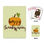 Happy Thanksgiving Pumpkin Playing Cards Single Design