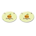 Happy Thanksgiving Pumpkin Cufflinks (Oval)