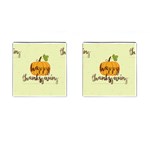 Happy Thanksgiving Pumpkin Cufflinks (Square)