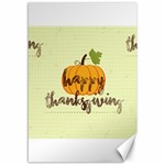 Happy Thanksgiving Pumpkin Canvas 12  x 18 