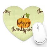 Happy Thanksgiving Pumpkin Heart Mousepad