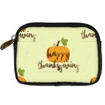 Happy Thanksgiving Pumpkin Digital Camera Leather Case