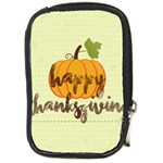 Happy Thanksgiving Pumpkin Compact Camera Leather Case