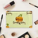 Happy Thanksgiving Pumpkin Cosmetic Bag (Medium)