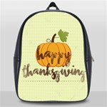 Happy Thanksgiving Pumpkin School Bag (Large)