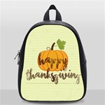 Happy Thanksgiving Pumpkin School Bag (Small)