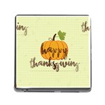 Happy Thanksgiving Pumpkin Memory Card Reader (Square)