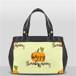 Happy Thanksgiving Pumpkin Oversize Office Handbag (2 Sides)