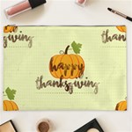 Happy Thanksgiving Pumpkin Cosmetic Bag (XXL)