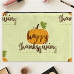 Happy Thanksgiving Pumpkin Cosmetic Bag (XXXL)