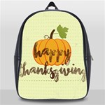 Happy Thanksgiving Pumpkin School Bag (XL)