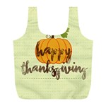 Happy Thanksgiving Pumpkin Full Print Recycle Bag (L)