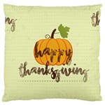 Happy Thanksgiving Pumpkin Standard Flano Cushion Case (One Side)