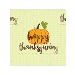 Happy Thanksgiving Pumpkin Small Satin Scarf (Square)