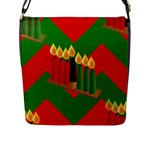 Christmas Kwanzaa Flap Closure Messenger Bag (L)