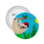 santa sloth 2.25  Button