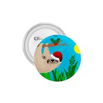 santa sloth 1.75  Button