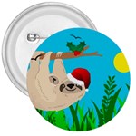 santa sloth 3  Button