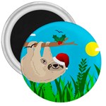 santa sloth 3  Magnet