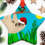 santa sloth Ornament (Star)