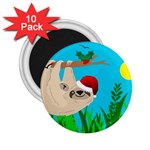 santa sloth 2.25  Magnet (10 pack)