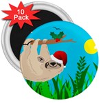 santa sloth 3  Magnet (10 pack)