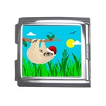 santa sloth Mega Link Italian Charm (18mm)